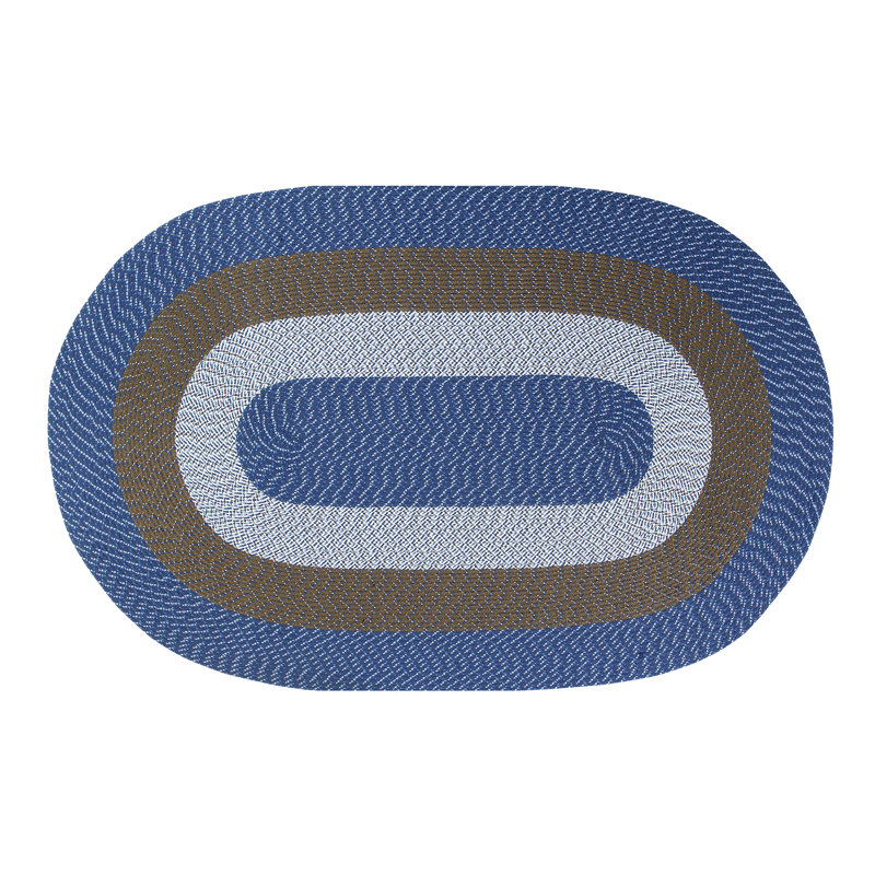 McClure Striped Indoor Rug, 20" x 30" Oval
