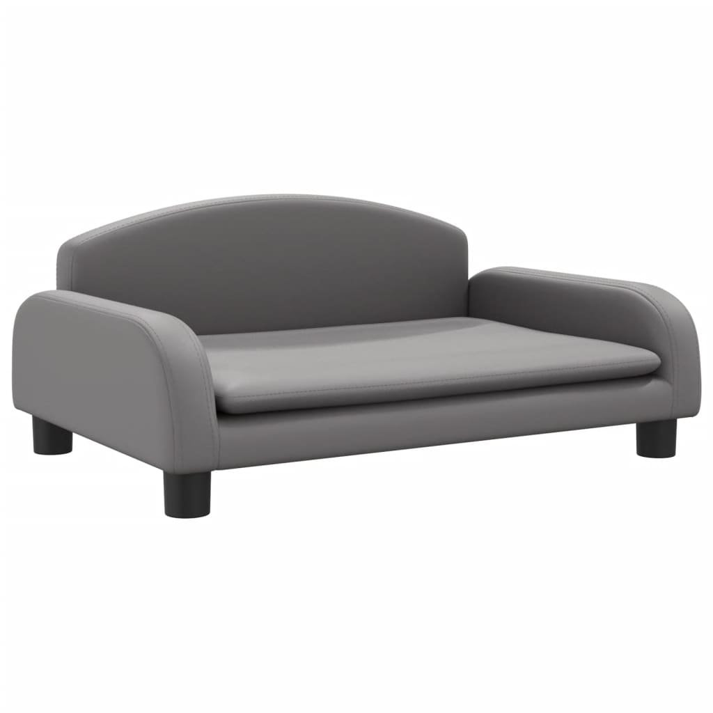 Vidaxl Kindersofa Grau 70X45x30 Cm Kunstleder