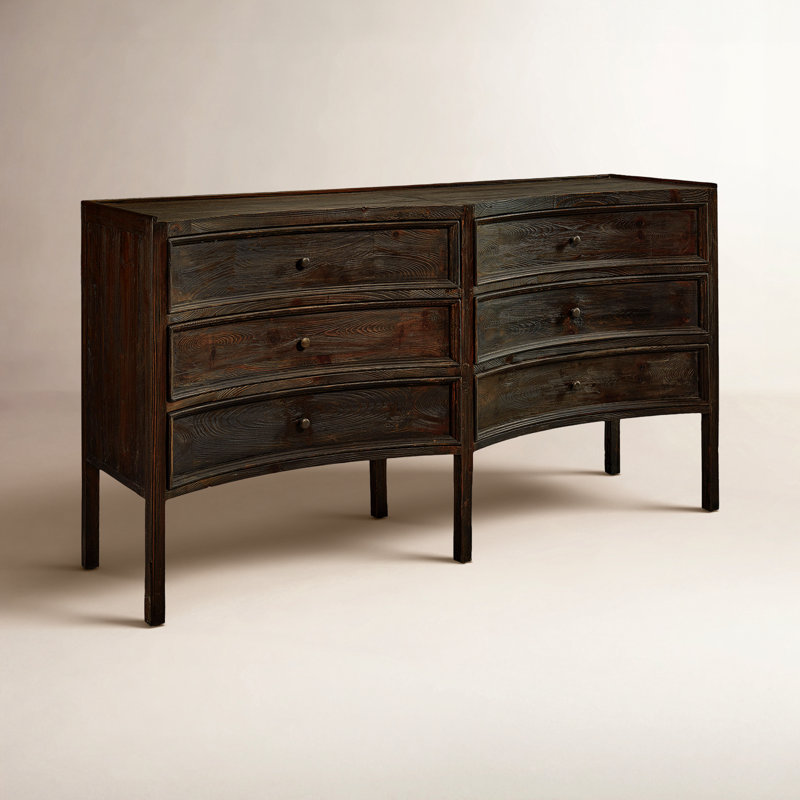Breanne 72" Wide Pine Wood Buffet Table
