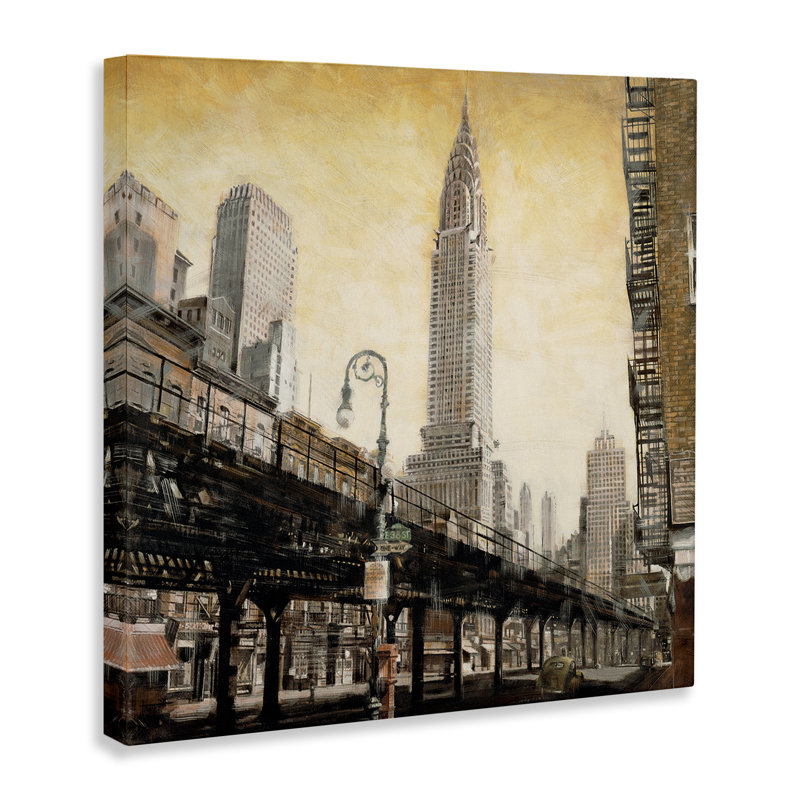 «Looming City Towers», art mural sur toile par Matthew Daniels, H 36 po x l 36 po