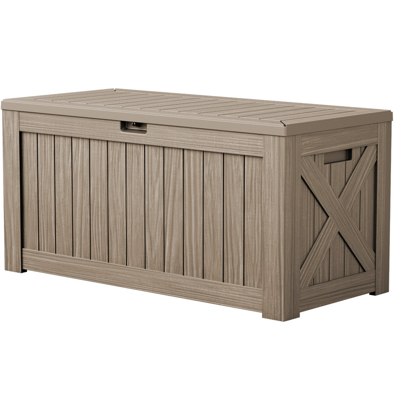 Boîte de rangement verrouillable 120 gallons, Brown