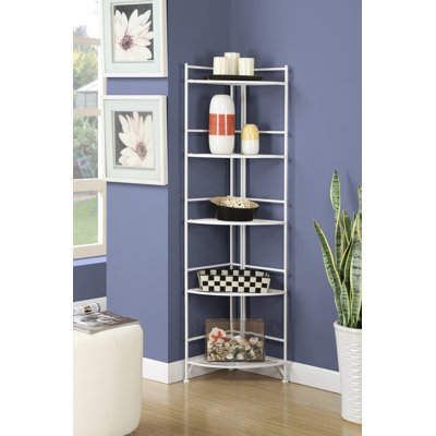 Edwin 57.50'' H x 13.75'' W Metal Corner Shelf
