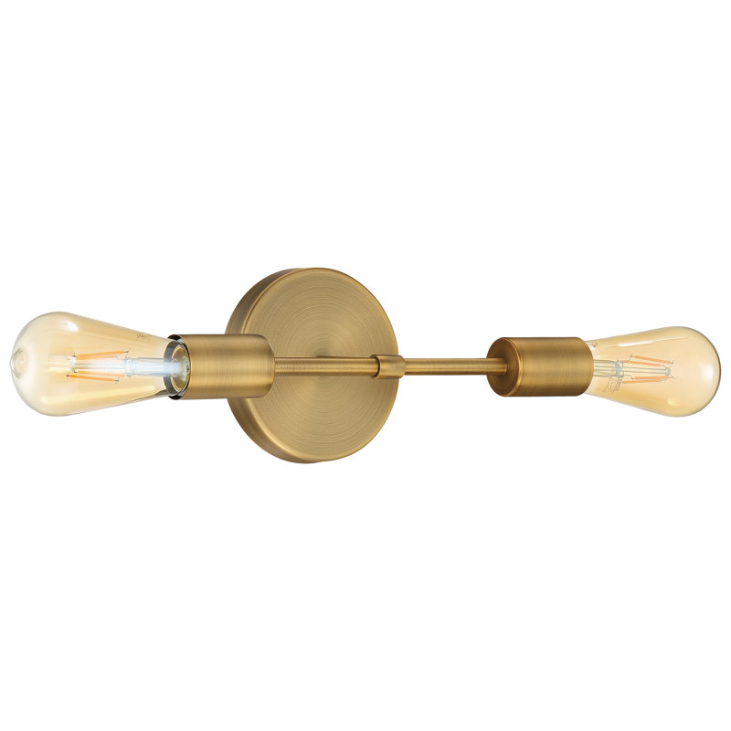 Herrald Steel Armed Sconce, Brushed Gold