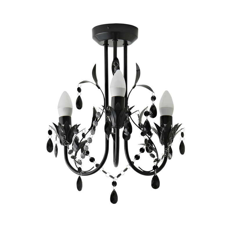 Blum Semi Flush Mount, Black, No