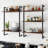 Lucian 3-Tier & 2-Tier Wall Mounted Wood Shelves with Metal Frame