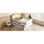 Lit mezzanine bas avec lumières DEL, lit mezzanine simple en bois avec tête de lit en forme de maison, lit mezzanine pour enfants avec tiroirs de rangement, blanc
