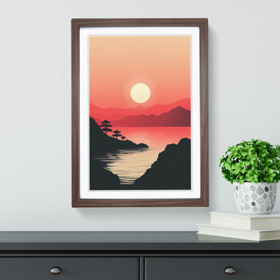 Japanese Sunset Minimalism No.3 - Framed Print