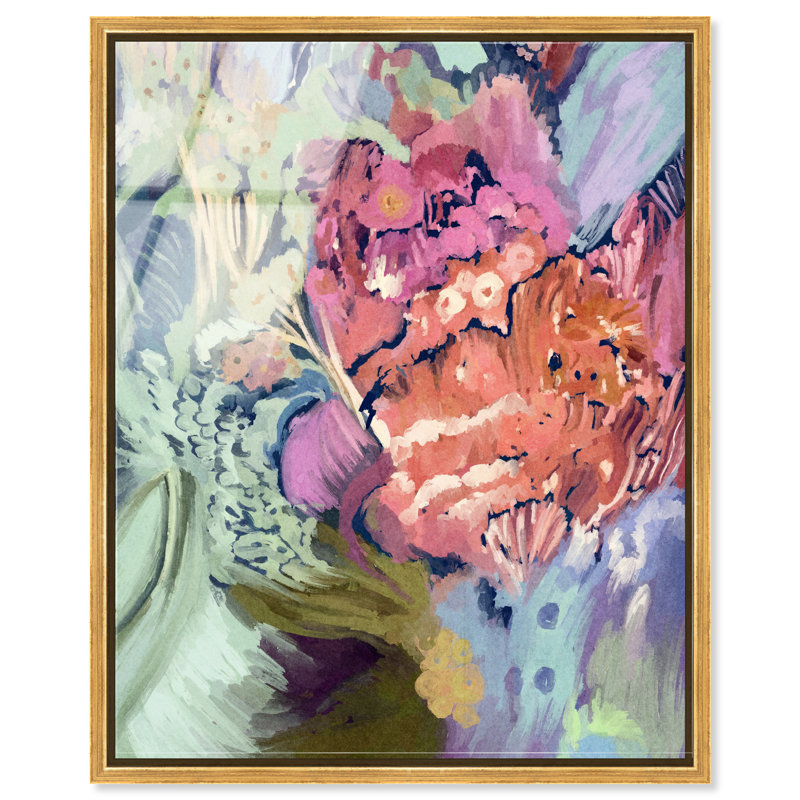 Ocean Botanicals High-Gloss Frameless Acrylic Glass Wall Art Abstract Print by Oliver Gal, Ready to Hang, 16 x 20