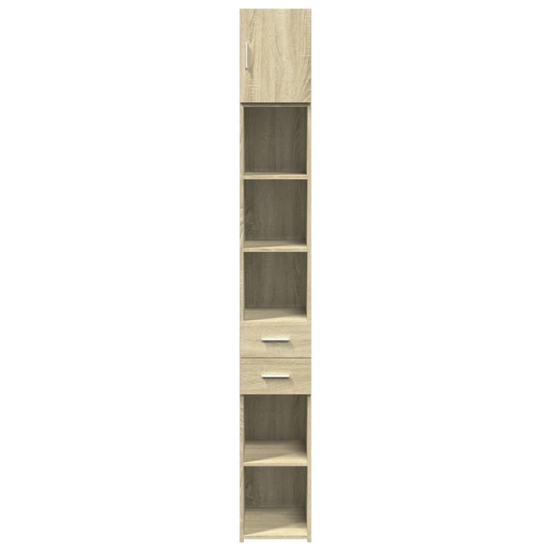 Ronisha 225cm H x 30cm W Bookcase, Sonoma Oak