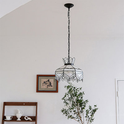 Nordic American-Style Glass Lotus Pendant Lamp