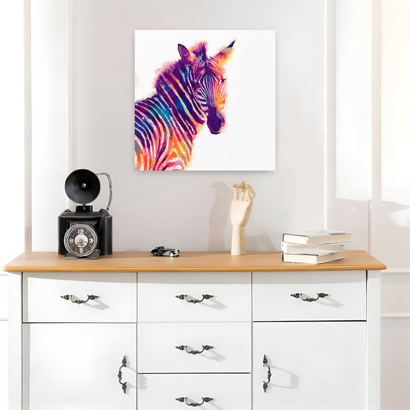 Art zébré contemporain The Aesthetic II, H 18 po x l 18 po