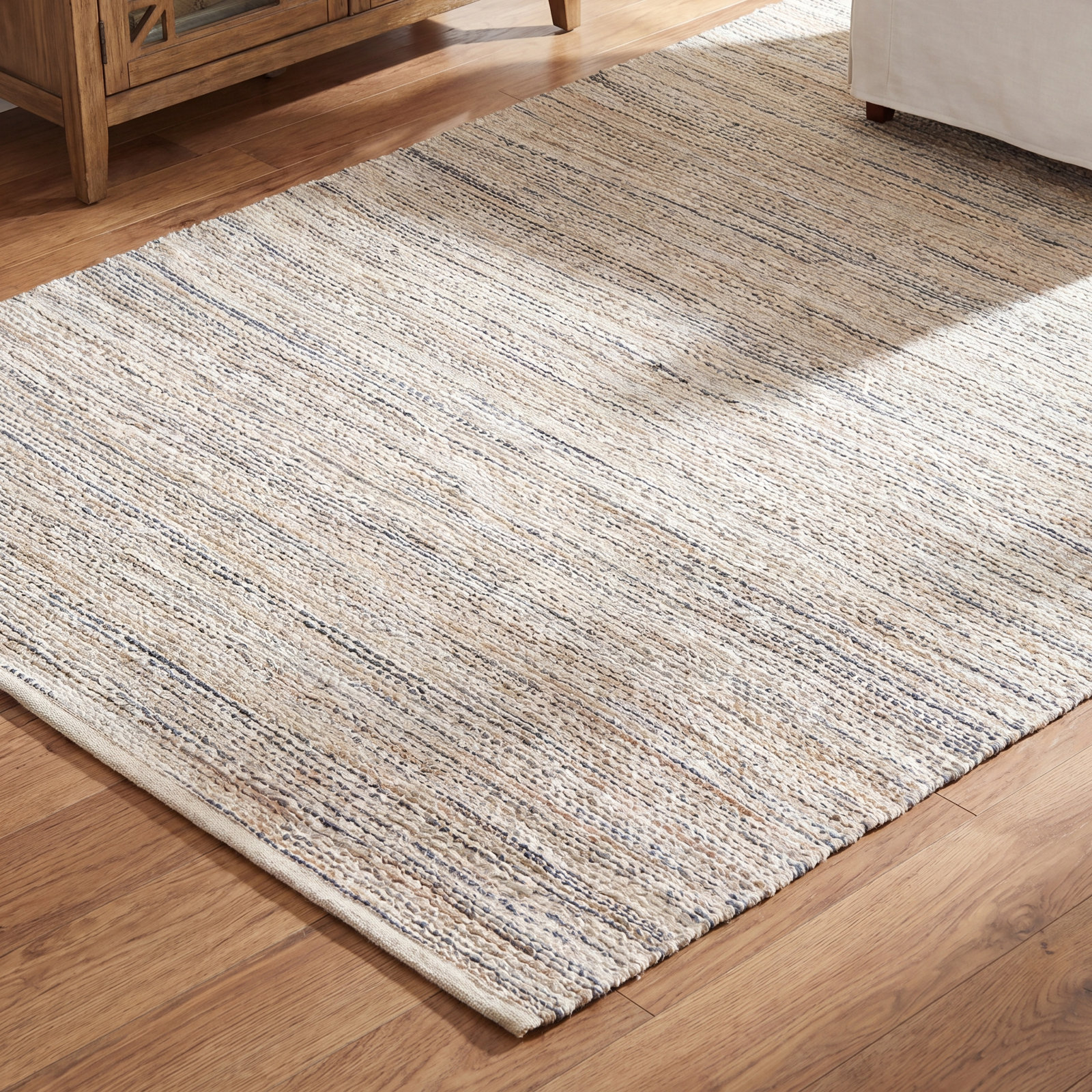 Ian Natural Hand-Woven Rug, Rectangle 6' x 9'