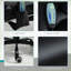 Chaise de bureau inclinable avec massage vibrant 7 points, soutien lombaire, repose-pieds | Similicuir | Noir-1500871884