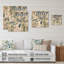 Essence d'eucalyptus blanc et vert I, impression florale sur bois de pin naturel-492993958