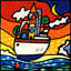 Sailing With Love by Wallas - Wrapped Canvas Art Prints-1182202420