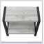 Élégante table d'appoint étroite à 2 niveaux pour les petits espaces, pour le salon et la chambre à coucher avec un design durable-2011037055