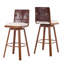 Tabouret de bar rembourré avec structure en métal, ensemble de 2