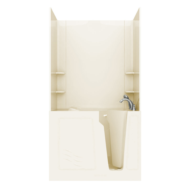 Flagstaff 52" x 29" Walk in Air Bathtub, Biscuit, Right