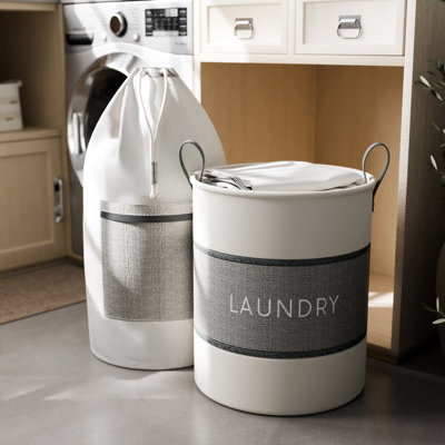 Sac à linge en toile robuste et panier à linge en EVA, ensemble de 2, par RGI Home