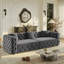 Très grand canapé-lit multifonctionnel de 89 po, canapé-lit coulissant 3 en 1, canapé classique en velours 4 places avec design capitonné, comprend 3 coussins décoratifs, convenant aux appartements et aux salons, gris-611752432