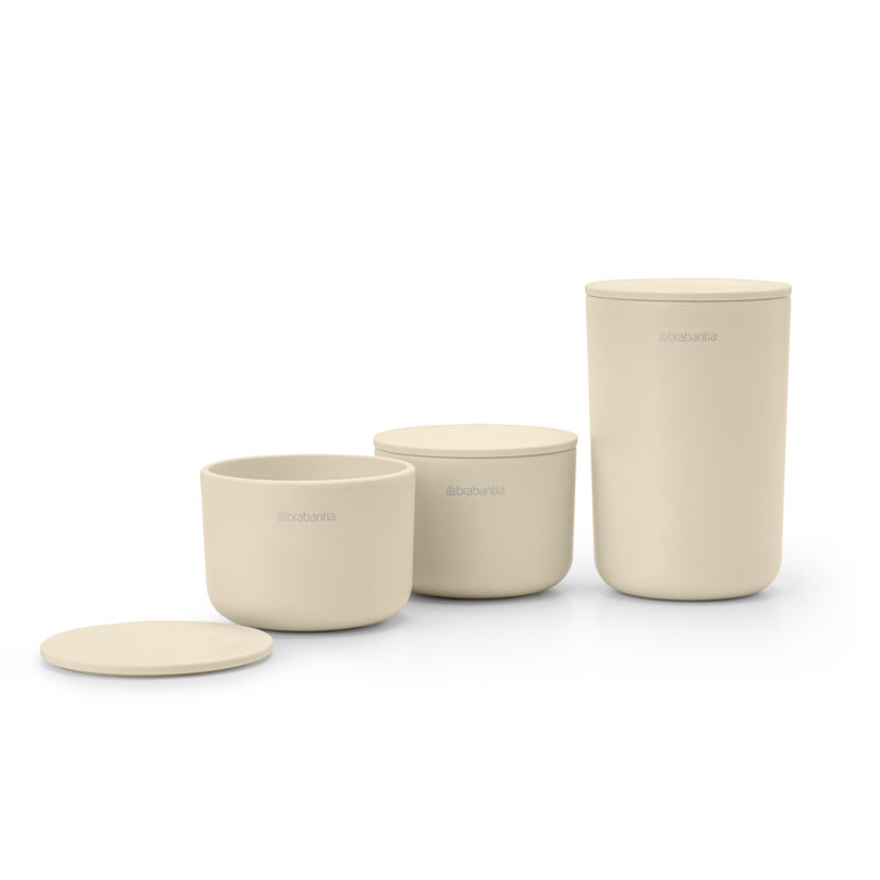 3- Piece Brabantia Renew Storage Pots, Soft Beige