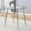 Table de salle à manger Chawki avec plateau en verre et pieds en métal-111861566-107235699