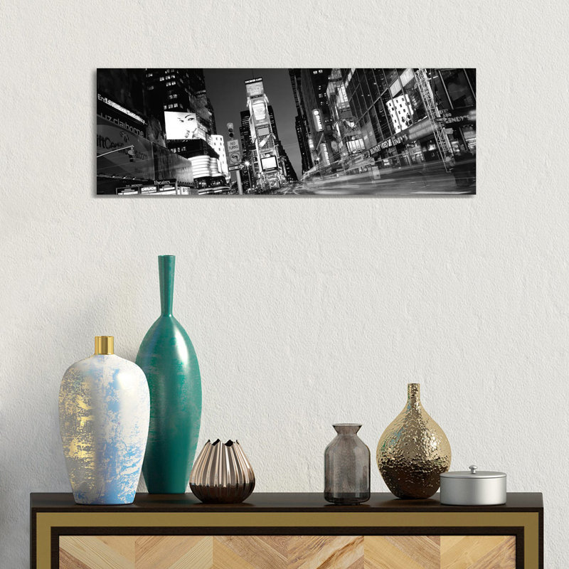 New York Skyline Cityscape - Wrapped Canvas Panoramic Print, 30.48 cm H x 91.44 cm W x 1.91 cm D