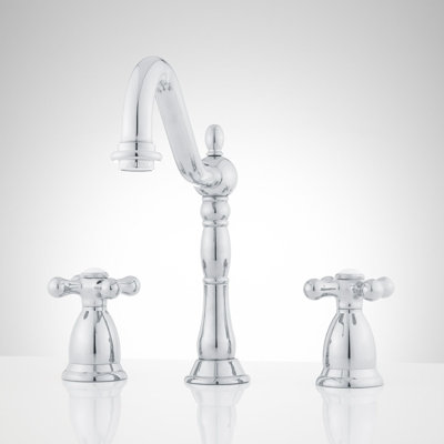 Victorian Widespread Bathroom Faucet with Cross Handles