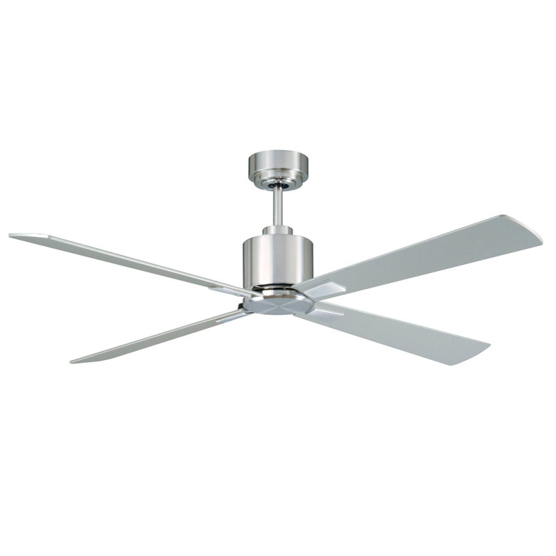 Aalyan 132cm Ceiling Fan with Light Kit, Silver