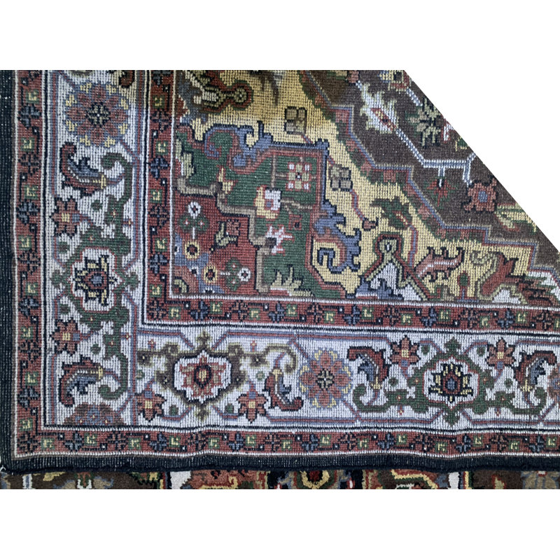 Rectangle Hand Knotted Wool Area Rug
