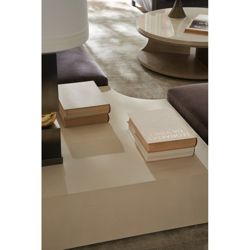 Buttoned Up Solid Wood Cocktail Table