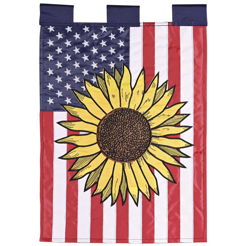 Drapeau patriotique tournesol