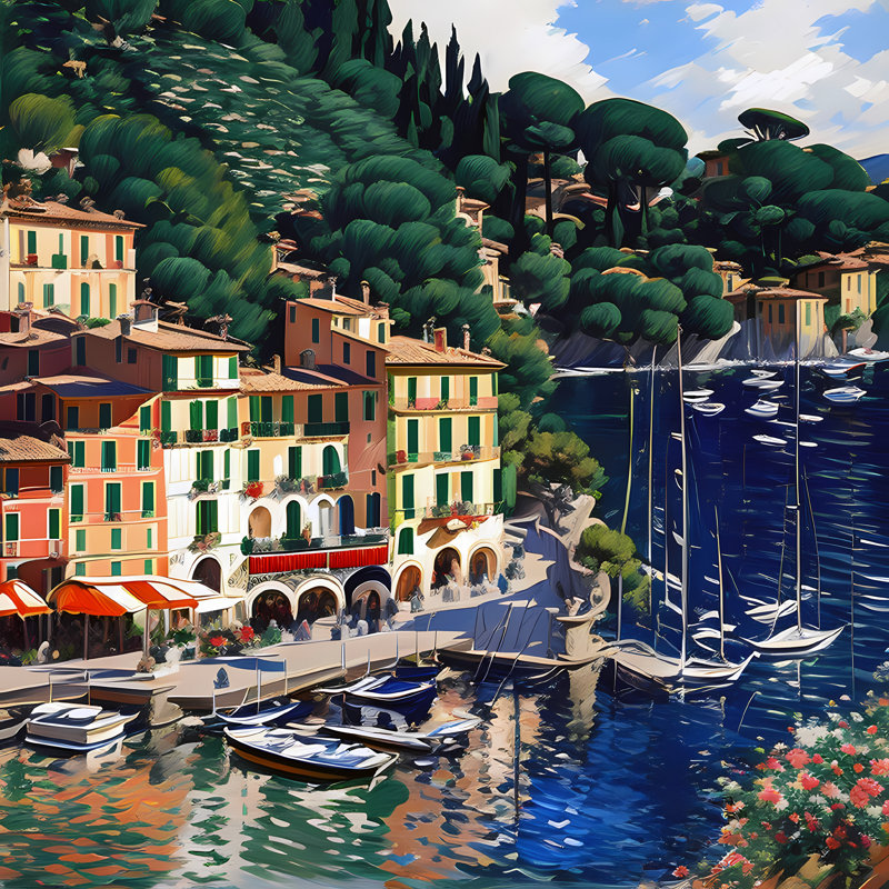 Portofino, 48" H x 48" W