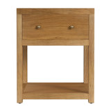 Nora 21 in. W Wood 1 Drawer Small Nightstand with Shelf