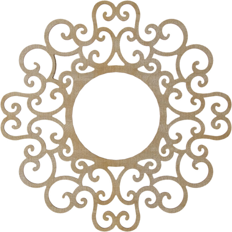 Médaillon de plafond 22 po x 22 po x 8 3/8 po x P 1/4 po Reims, Bouleau, H 20 po x l 20 po x P 0,25 po