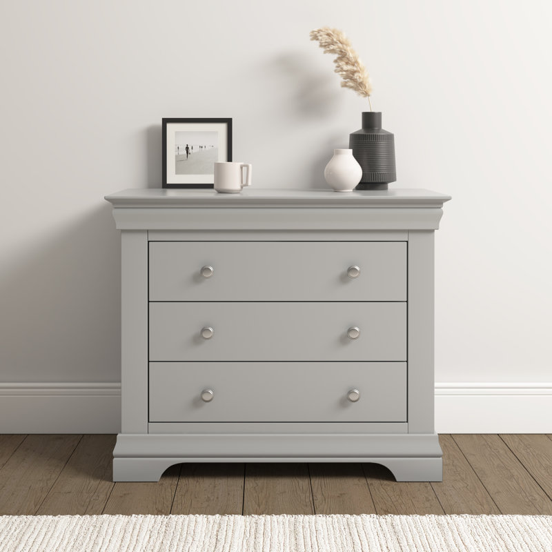 Adaleya 3 Drawer Chest, Grey