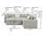 Nolte Pebble 7-pc Modular With Ottomans