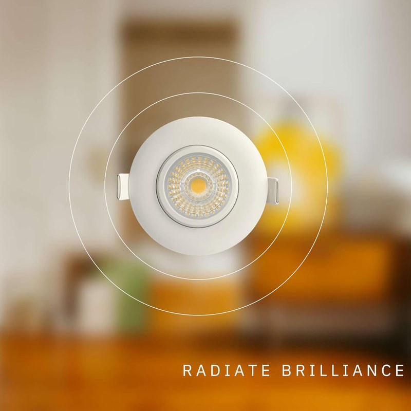 Luminaire à cardan rond 3 po 11W 1050 lumens 3cc Perlglow
