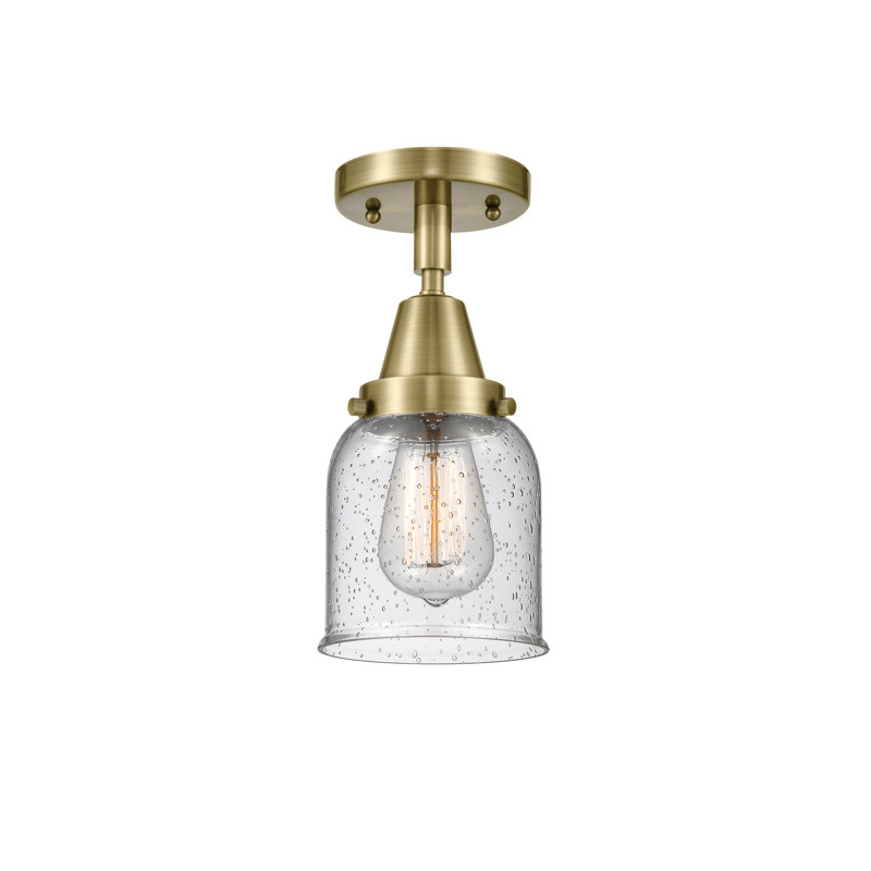 Plafonnier en verre, Laiton antique, Oui, Ampoule non incluse