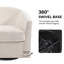 Upholstered Swivel Barrel Chair-1821474031
