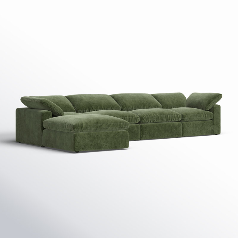 Canapé et chaise Wonardo, Tissu vert Sagano