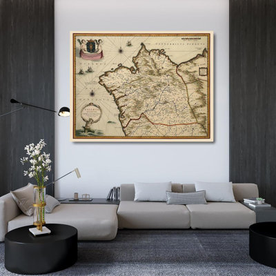 Art sur toile tendue avec galerie Astoria Grand Blaeu, péninsule ibérique, Galice, Espagne, 1635