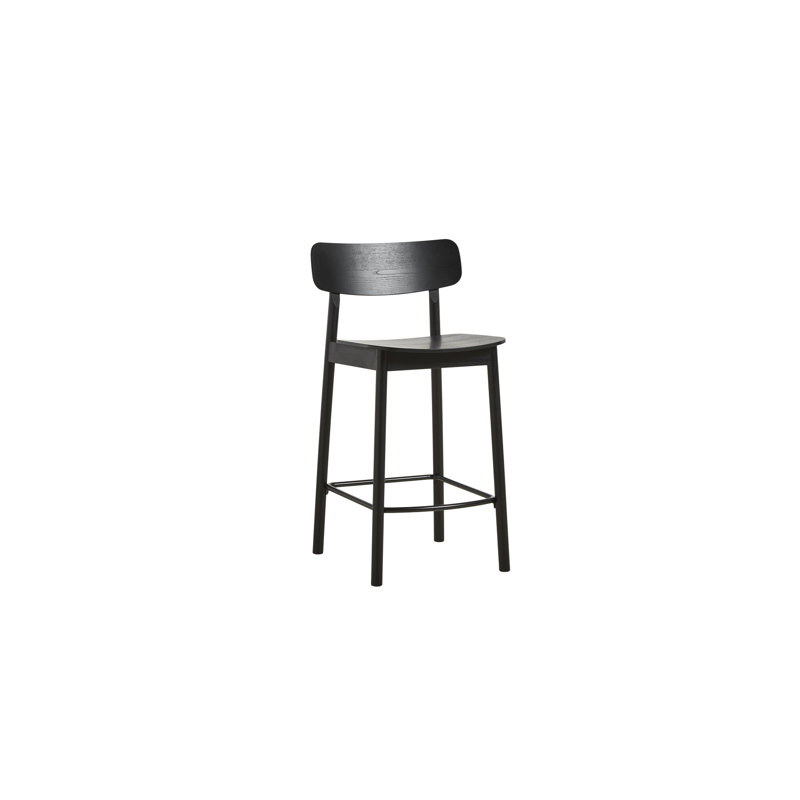 Soma Bar Stool, Black, Counter Stool (25.59'' Seat Height)