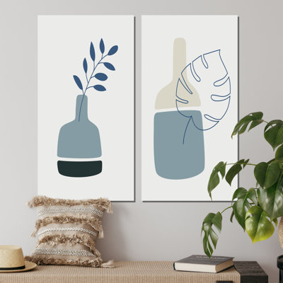 " Minimalistic Creative Designs In Retro Colours XIII " 2 - Pieces