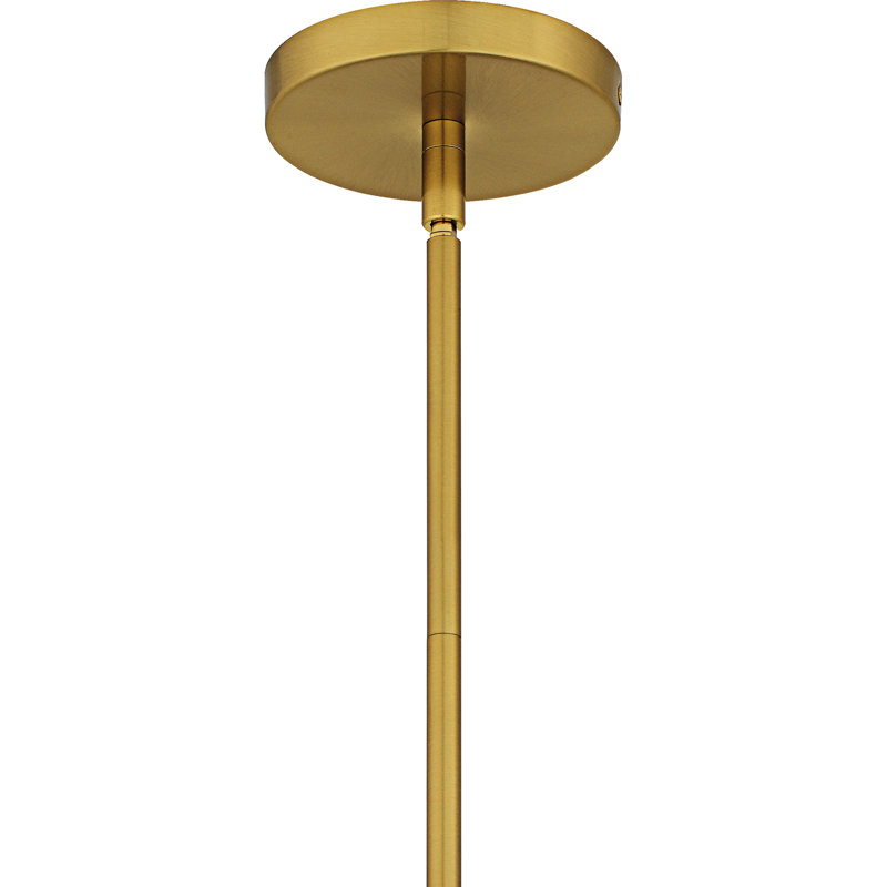 Mini-luminaire suspendu 1 lumière Govada, Or brossé