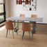 Kloc Modern Kitchen Dining Set, Extendable Dining Kitchen Table with Upholstered Dining Chairs