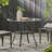 Round Wicker Rattan Side Table With Built-In Glass, Stylish Patio Tables Wicker Coffee Table For Outdoor Outside Patio Porch, Grey