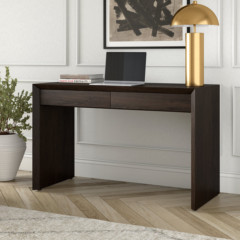 Bureau rectangulaire en aulne de 48 po de large Harlan, Brun aulne