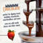 Nostalgia  2-Lb Cascading Fondue Fountain - Chocolate, BBQ Sauce, Ranch, Nacho Cheese, Buffalo Sauce