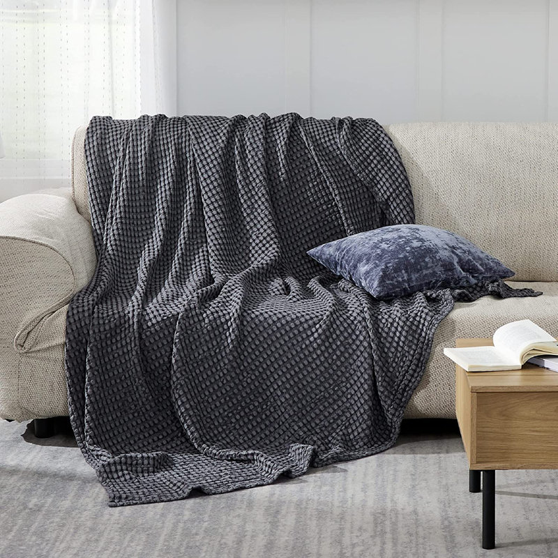 Couverture gaufrée Bedsure en coton et rayonne de bambou, légère et respirante pour un confort toute l'année
